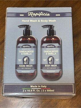 Hopificio Firenze Sandalwood & Vanilla Men’s Hand Wash & Body Wash Gift Set-0125